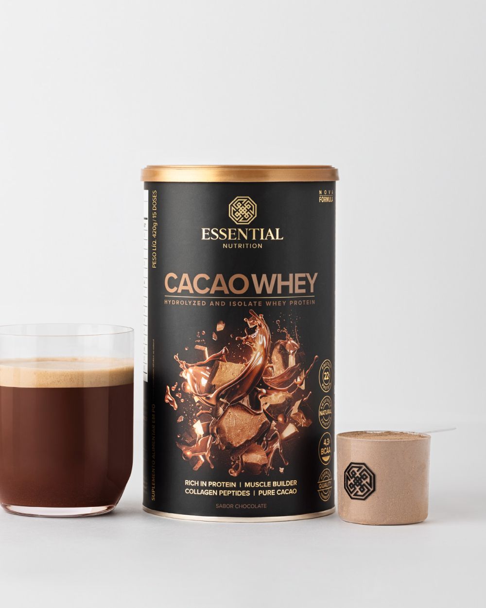 cacao Whey – Whey Hidrolisado e Isolado | Sabor Chocolate Gourmet