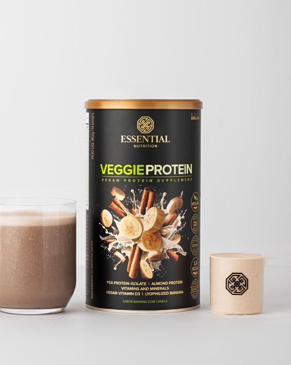 Veggie Protein – Sabores Banana com Canela e Neutro