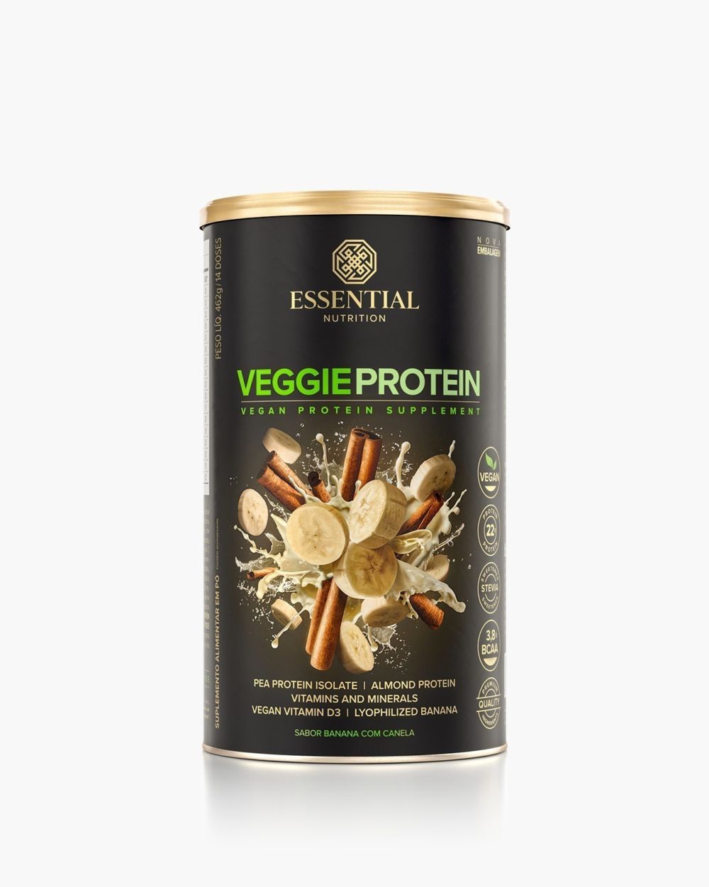 Veggie Protein – Sabores Banana com Canela e Neutro
