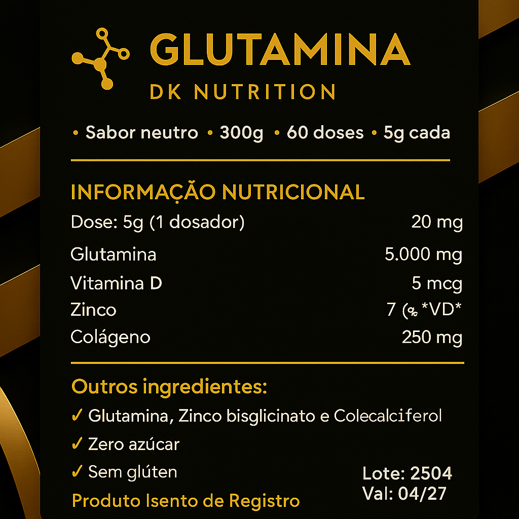 Glutamina Sabor Neutro 300g